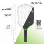 JOOLA Ben Johns Hyperion 3 16mm Pickleball Paddle - Elongated Aero Curve Shape for Swing Speed - Propulsion Core Increases Spin & Control - UPA-A Certified - NFC Chip Enabled.