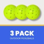 TRUPICKLEBALL Tru-40 Outdoor Pickleballs - USAPA Approved Pickleball Balls for Recreational and Tournament Play - Available in 3, 12, 50, and 100 Packs (3)