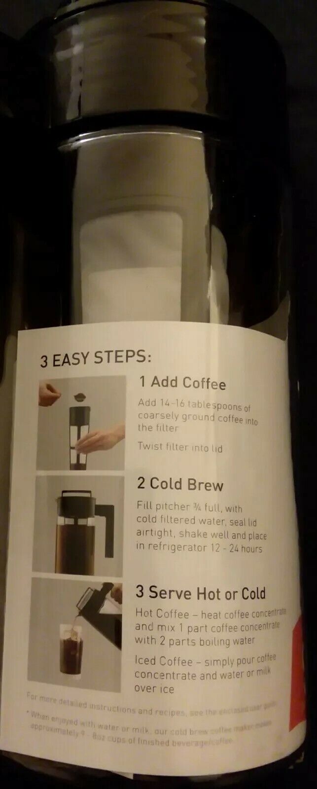 Takeya 1QT Cold Brew Coffee Maker Pitcher