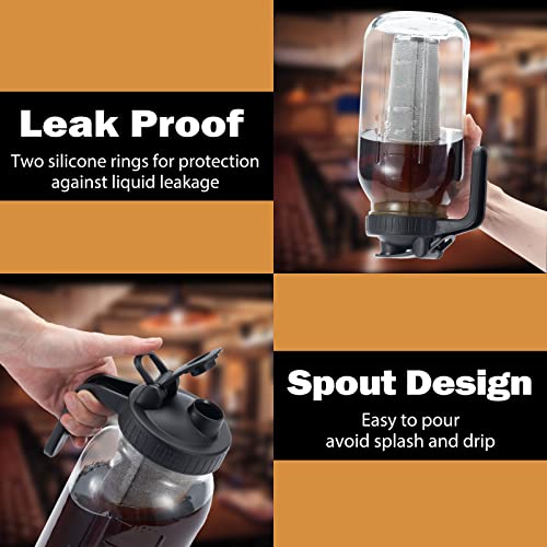 64oz Cold Brew Mason Coffee Maker with Spoon