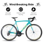 HH HILAND Adult Road Bike 700c Racing Bike with 14 Speeds, Aluminum Frame, Caliper Brake, City Commuter Bicycle for Women Men