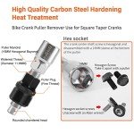 Bike Crank Puller + Bottom Bracket Remover + Bike Crank Extractor + 16mm Spanner and Auxiliary Wrench, Bicycle Repair Tool Kit for 7, 8, 9, 10 and 12 Speed MTB, Mountain Bike, Road Bike