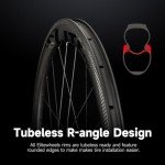 700c Road Bike Carbon Wheels Tubeless Ready Racing Wheelset 50mm Depth 28mm widt