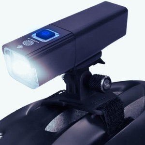 Bike Helmet Light, 8000 Lumens Bike Headlight Rechargeable, Front Bike Lights for Night Riding, 7 Modes, Wide Beam, IPX6 Waterproof Light with Upgrated Adjustable Mount Strap and Angle