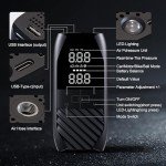 Tire Inflator Portable Air Compressor 150 PSI Car Tire Air Pump, Electric Portable Tire Pump with Digital Pressure Gauge, 2X Fast Inflation for Car, Motorcycle, Bike, Ball