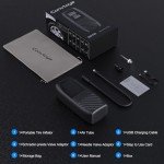 Tire Inflator Portable Air Compressor 150 PSI Car Tire Air Pump, Electric Portable Tire Pump with Digital Pressure Gauge, 2X Fast Inflation for Car, Motorcycle, Bike, Ball