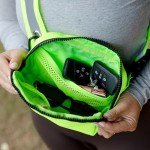 GLOPLACES Reflective Belt Bag Night Sash for Night Safety - High Visibility Hip Bag Waist Pack with Large Storage Pouch - Adjustable Night Fanny Pack for Dog Walking, Hiking, Biking