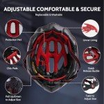 Bike Helmet Men Women, Shinmax Bicycle Helmet with Rear Light and Detachable Sun Visor Backpack,Lightweight Mountain Bike Helmet Size Adjustable Cycling Helmet for Adults Youth Road Bike Helmet