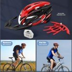 Bike Helmet Men Women, Shinmax Bicycle Helmet with Rear Light and Detachable Sun Visor Backpack,Lightweight Mountain Bike Helmet Size Adjustable Cycling Helmet for Adults Youth Road Bike Helmet