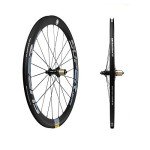Superteam Carbon Fiber Road Bike Wheels 700C Clincher Wheelset 50mm Matte 23 Width (Silver)