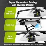 PIDZOOM Bike Helmet Mirror for Cycling- 360° Adjustable and Rotatable Safe Rearview Helmet Mirror for Bicycle Riding Accessories and Other Outdoor Activities, Easy to Install