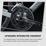 KABON Carbon Road Bike, T800 Carbon Fiber Frame 700C Road Bike with 18 Speeds Drivetrain, Integrated Carbon Handlebar, Disc Brakes Racing Bicycle for Men and Women (Grey, 56cm)