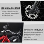 KABON Carbon Road Bike, T800 Carbon Fiber Frame 700C Road Bike with 18 Speeds Drivetrain, Integrated Carbon Handlebar, Disc Brakes Racing Bicycle for Men and Women (Grey, 56cm)