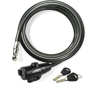 MARQUE Bike Lock with Key – 15FT, 3/8” Straight Cable Locks with Keys, Anti-Theft Security Cable for Bicycles, Scooters, Kayaks, Paddle Boards, Gates