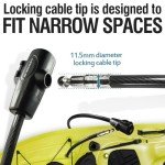 MARQUE Bike Lock with Key – 15FT, 3/8” Straight Cable Locks with Keys, Anti-Theft Security Cable for Bicycles, Scooters, Kayaks, Paddle Boards, Gates