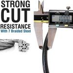 MARQUE Bike Lock with Key – 15FT, 3/8” Straight Cable Locks with Keys, Anti-Theft Security Cable for Bicycles, Scooters, Kayaks, Paddle Boards, Gates