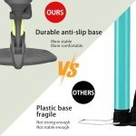 TOOLITIN Floor Bike Pump with Pressure Gauge,160 PSI High Pressure,Bicycle Pump Compatible with Presta and Schrader Valve,Bike Air Tire Pump for Road Bike,MTB,Hybrid,Balls