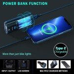 Victagen Super Bright Bike Lights 8000 Lumen for Night Riding, Super Bright 3 LED Lights for Bike/Bicycle Headlight with High Beam & Low Beam TypeC Rechargeable, Free Taillights