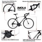 Tommaso Imola - Sport Bike Performance Aluminum Road Bike, Shimano Claris 24 Speeds Road Bicycle Men Road Bikes for Men Bike Men Women Speed Bike Racing Bike Adult Bike City Bike- Black XXS 48cm