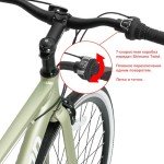 HH HILAND 700C Wheels Hybrid Bike for Mens and Womens, Step-Over or Step-Through Frame, Urban Commuter Bike, 7 Speeds Road Bicycle for Adult Sliver