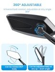 2pcs Bike Mirror Handlebar Mount 360° Ajustable, Wide Rear View Mirror Bicycle Mirrors for Handlebars with Scratch Resistant Glass, Bike Rear View Mirror for Scooter, Motorcycle, Bike Accessory