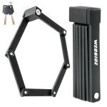 Folding Bike Lock - Award Winning Patented Lightweight High Security Bicycle Lock - Heavy Duty Anti Theft Smart Secure Guard with Key and Case for Bikes or Scooter