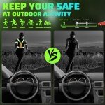 West Biking Running Vest Light - Led Running Reflective Gear for Walking at Night, High Visibility Night Rechargeable Light Up Running Vest, Adjustable Running Lights for Runners(Green)