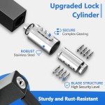Folding Bike Lock - Award Winning Patented Lightweight High Security Bicycle Lock - Heavy Duty Anti Theft Smart Secure Guard with Key and Case for Bikes or Scooter