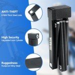 Folding Bike Lock - Award Winning Patented Lightweight High Security Bicycle Lock - Heavy Duty Anti Theft Smart Secure Guard with Key and Case for Bikes or Scooter