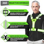 West Biking Running Vest Light - Led Running Reflective Gear for Walking at Night, High Visibility Night Rechargeable Light Up Running Vest, Adjustable Running Lights for Runners(Green)