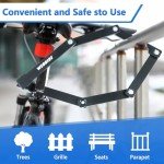 Folding Bike Lock - Award Winning Patented Lightweight High Security Bicycle Lock - Heavy Duty Anti Theft Smart Secure Guard with Key and Case for Bikes or Scooter