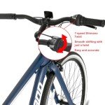 HH HILAND 700C Wheels Hybrid Bike for Mens and Womens, Step-Over or Step-Through Frame, Urban Commuter Bike, 7 Speeds Road Bicycle Adult Bike Blue