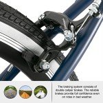 HH HILAND 700C Wheels Hybrid Bike for Mens and Womens, Step-Over or Step-Through Frame, Urban Commuter Bike, 7 Speeds Road Bicycle Adult Bike Blue