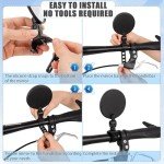 2 Pcs Bike Mirror 360 Degree Adjustable Safe Rotatable Handlebar Mirror Bicycle Mirror Cycling Angle Convex Safety Mirror for Most Mountain Road Bike