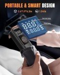 MAKELIFT Tire Inflator Portable Air Compressor, 150PSI Air Pump for Car Tires, Cordless Bike Pump with Tire Pressure Gauge & LED Light, 12V DC Tire Pump for Cars, Motorcycles, Bikes, Balls