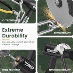 Titanker Bike Chain Lock, Security Anti-Theft Bike Lock Chain Bicycle Chain Lock Bike Locks for Bike, Motorcycle, Bicycle, Door, Gate, Fence, Grill (6mm, 8mm, 10mm Thick Chain) (Black-10mm Chain)