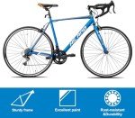 Hiland Road Commuter Bike, 700C Wheels City Bike, 14 speeds Racing Bike for Men Women, Urban Adult Bicycle