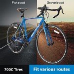 Hiland Road Commuter Bike, 700C Wheels City Bike, 14 speeds Racing Bike for Men Women, Urban Adult Bicycle