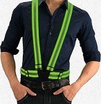 UNYNY 2 Pack Large Size Adjustable Running Reflective Vests, High Visibility Safety Reflective Gears and 2 Pack Reflective Gear Wristbands for Night Running, Biking,Hiking,Jogging and Dog Walking