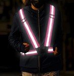 UNYNY 2 Pack Large Size Adjustable Running Reflective Vests, High Visibility Safety Reflective Gears and 2 Pack Reflective Gear Wristbands for Night Running, Biking,Hiking,Jogging and Dog Walking