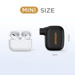 AIRBANK Mini Bike Pump POCKET SE, 100 PSI Electric Bicycle Air Pump for Road Bikes, Portable Bicycle Pump, Bicycle Tire Inflator for Schrader and Presta Valve with Rechargeable Battery