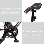 Max4out 700C Wheel Road Commuter Bike, 14/21 Speed Shifter, Dual Disc Brakes Racing Bicycle with Aluminum Alloy Frame for Adult Men and Women(Black Red), ‎One Size