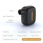 AIRBANK Mini Bike Pump POCKET SE, 100 PSI Electric Bicycle Air Pump for Road Bikes, Portable Bicycle Pump, Bicycle Tire Inflator for Schrader and Presta Valve with Rechargeable Battery