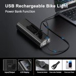 Rechargeable LED Bike Lights Front and Back - 10000 Lumens Super Bright Bicycle Headlight & Tail Light Set for Night Riding, Mountain/Road Bike Safety Lights, Waterproof with USB Cycling Accessories