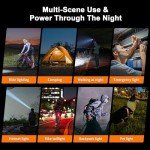 Rechargeable LED Bike Lights Front and Back - 10000 Lumens Super Bright Bicycle Headlight & Tail Light Set for Night Riding, Mountain/Road Bike Safety Lights, Waterproof with USB Cycling Accessories