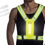 XMT LED Running Vest, High Visibility Rechargeable Adjustable Led Vest with Adjustable Waist and Shoulder, Reflective Cycling Gear