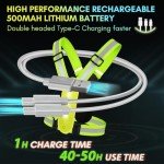 XMT LED Running Vest, High Visibility Rechargeable Adjustable Led Vest with Adjustable Waist and Shoulder, Reflective Cycling Gear