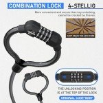 Honszex Scooter Lock, Bike Locks, Cable Lock with Combination, Double Cable Anti-Theft 41 Inch, Electric Scooter Accessories