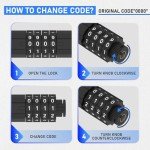 Honszex Scooter Lock, Bike Locks, Cable Lock with Combination, Double Cable Anti-Theft 41 Inch, Electric Scooter Accessories