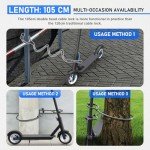 Honszex Scooter Lock, Bike Locks, Cable Lock with Combination, Double Cable Anti-Theft 41 Inch, Electric Scooter Accessories